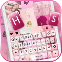 Pink Collage Keyboard Backgrou icon