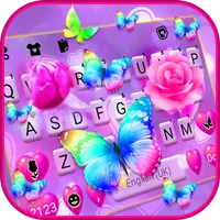 Pink Rose Butterfly Theme icon