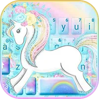 Rainbow Cute Unicorn Keyboard  icon