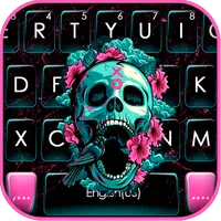 Roses Floral Skull Keyboard Th icon