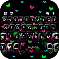 Shiny Neon Hearts Theme icon