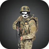 Modern soldier-US photomontage icon