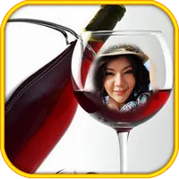 Wine glass Photo Frame Montage icon