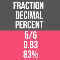 Fraction to Decimal & Percent icon