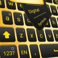 Black and yellow keyboard icon