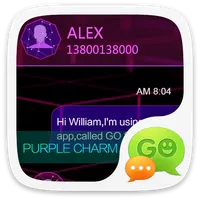 GO SMS PRO PURPLE CHARM THEME icon