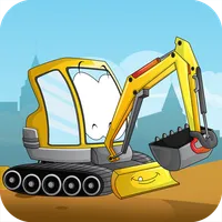 Kids construction vehicles icon