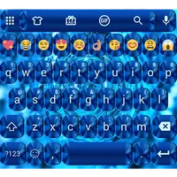 Emoji Keyboard Shading Blue icon