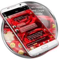 SMS Messages Love Rose Theme icon