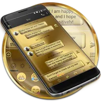 SMS Messages Metal Solid Gold icon