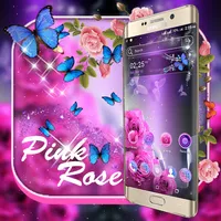 Pink Rose Launcher Theme icon