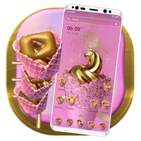 Golden Pink Ice Cream Theme icon