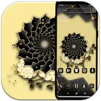 Black Mandala Flower Theme icon