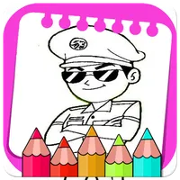 Little Singham coloring book icon