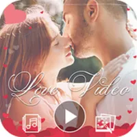 Love video maker with music, V icon