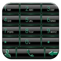 Dialer Theme GlassFrameBGreen icon