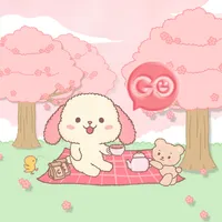 SMS Theme Rabbit Sakura - Pink icon