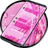 SMS Theme Sparkling Pink love icon