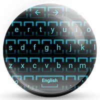 Keyboard Theme Neon 2 Cyan icon