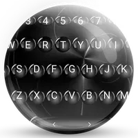 Keyboard Theme Spheres Black icon