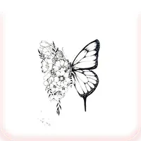 Hitam Putih Kupu Kupu Wallpper icon