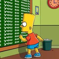 Bart writes on the blackboard icon