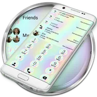 Dialer Theme Holographic Gray icon