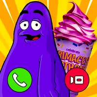 Grimace monster video call icon