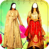 Long frock photo suit icon