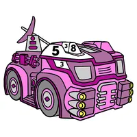 futuristic cars-coloring book icon