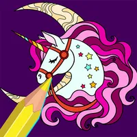 Unicorn Paint by Number Draw icon