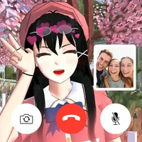 Sakura SchooI Fake call - chat icon