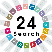 Flat 24Color Search Widget icon