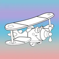 Coloring Book - Airplane icon
