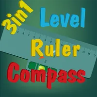 Bubble Level Ruler Compass 3in icon