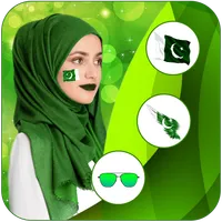 Pakistan flag Face Photo Edito icon