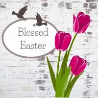 Easter greetings card icon