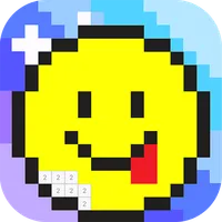 Pixel coloring color by number icon