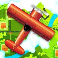 Animated puzzles plane icon