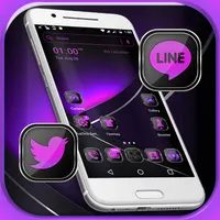 Purple Black Launcher Theme icon