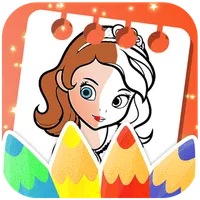 Coloring sofia mermaid game icon