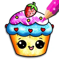 Cupcakes Coloring Book Glitter icon