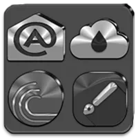 Black, Silver & Grey Icon Pack icon