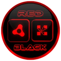 Flat Black and Red Icon Pack icon