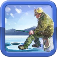 Fishing in the Winter. Lakes. icon