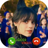 Fake call for Wednesday Addams icon