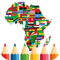 coloring flag African country icon