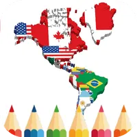 Coloring American Flag icon