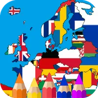 European country flag coloring icon
