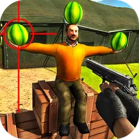 Watermelon shooting game 3D icon